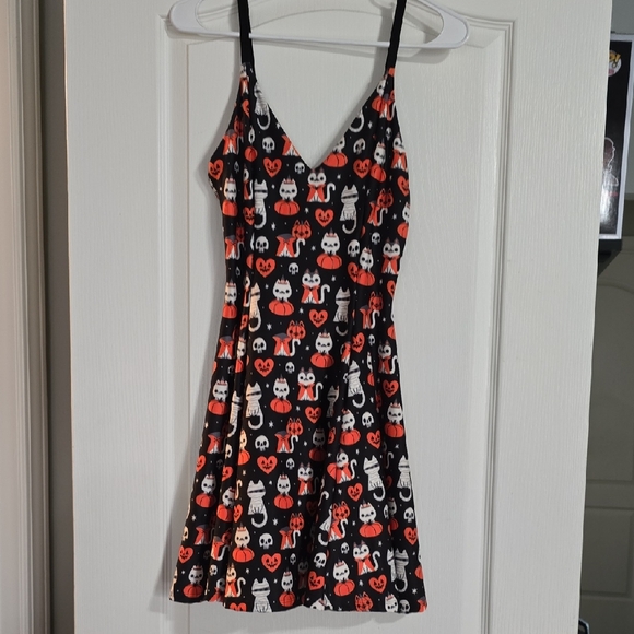 Blackmilk Dresses & Skirts - Black Milk Meowlloween black mini strappy dress